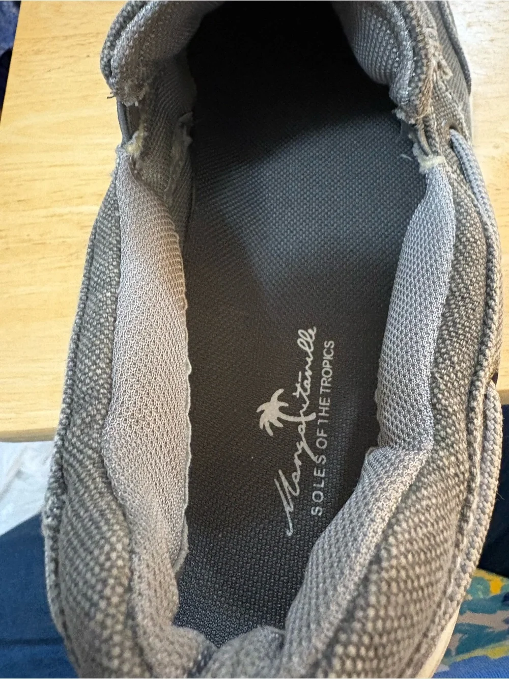 BN Men’s Margaritaville Soles of the Tropics slip on shoes size 10 gray canvas